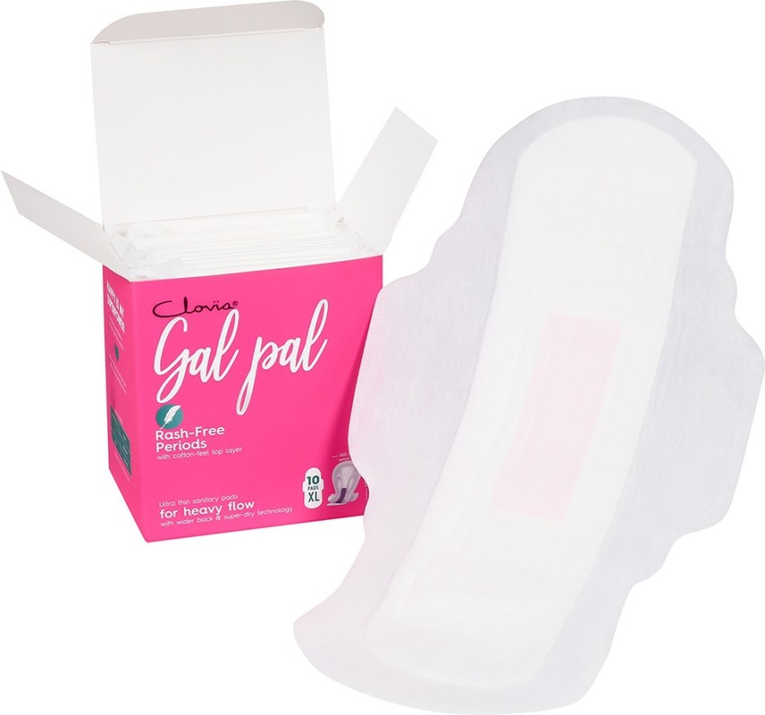 Buy 10 Gal pal Sanitary Pads - XL for Heavy Flow - 280 mm Online India,  Best Prices, COD - Clovia - SP0002P99