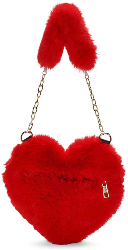 Red fluffy sale bag