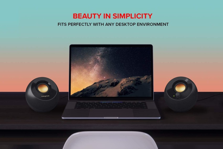 Buy CREATIVE PEBBLE PLUS_MF0480 16 W Laptop/Desktop Speaker Online from