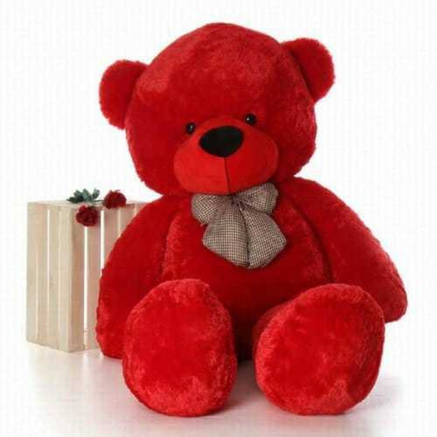 Kids wonders 3 FEET Teddy Bear high Quality Neck brow Cute and Soft Teddy Bear RED 91.44 cm 3 FEET Teddy Bear high Quality Neck