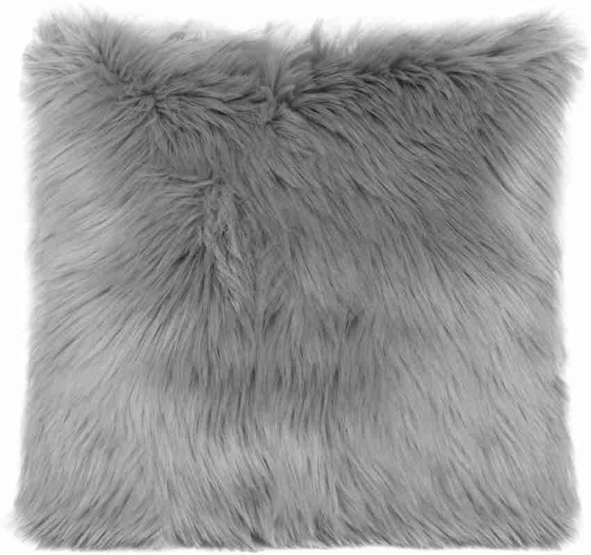 PICKKART Double Sided Faux Fur Throw Pillow Cushion Soft Soild