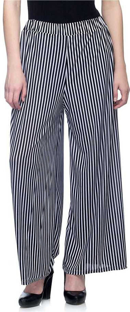Black white lining plazo sale