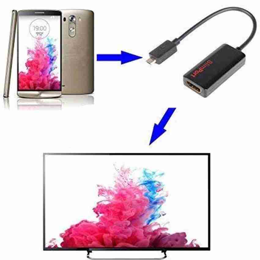 TERABYTE Genuine Slimport to HDMI Adapter Connect Any MyDP Enabled Mobile Devices to 1080p 3D 3k HDTV Dual Slim Port Micro USB Connector to HDMI for LG G2 Google Nexus 4 E960 Nexus 7 II