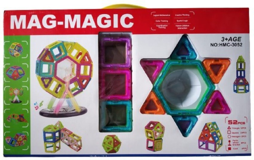 Shiv Mag-Magic Brain Development Magnetic Game Set For Kids, Magnetic Tiles  Building Blocks Construction Set Toys For Kids, This Set Helps Kids to  Enhance Creativity, Logic, Cognitive Skill. - Mag-Magic Brain Development