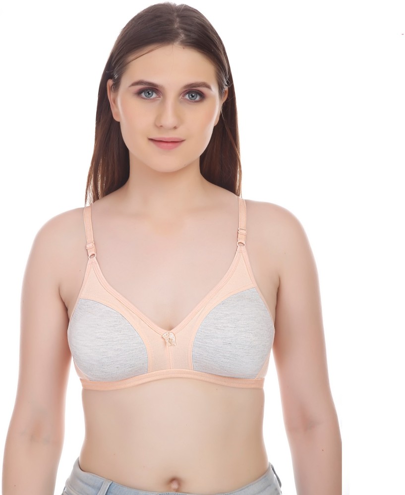 TRYTOKART Women's Cotton Hosiery Non-Padded Non-Wired Soft Cup Bra