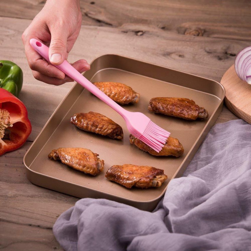 4 Pcs Silicone Brushes Heat Resistant Non-Stick Kitchen Cooking Essential Cookware for Kitchen Basting Barbecue Cooking Assorted Color