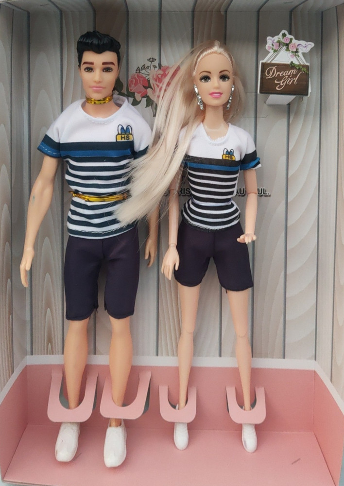 Shopme Store Couple Dolls Set Dad Mom Sweet Couple Dolls Set for