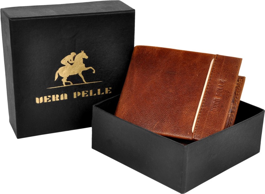 Vera Pelle genuine leather double fold wallet