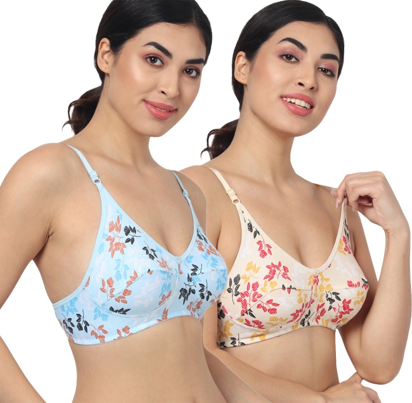 Buy StyFun Women's Cotton Non-Wired Full Coverage T-Shirt Shaper Push up  Regular Bra Comfortable Bra Non-Padded Bra Multi-Color Size-32B Pack of 6  Bras Online In India At Discounted Prices