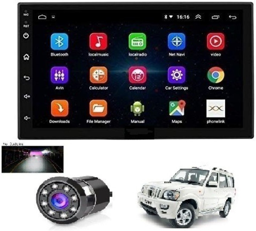 RKPSP 7Inch Android Double Din Screen and Camera For Scorpio