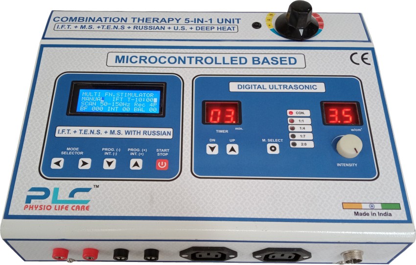 Physiotherapy 5 In 1 IFT MS Tens Ultrsound Deep Heat Machine Electrotherapy  Combo for All Pain