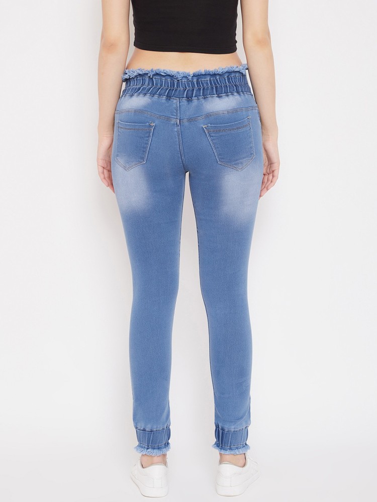 Buy Purple Feather Skinny Women Blue Jeans Online at Best Prices in India