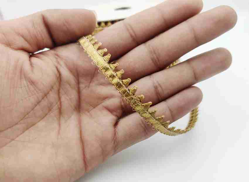 KnottyCord Golden Samosa Gota Patti Lace 10 Meter for Dupatta Blouses Lehengas Golden Samosa Gota Patti for Dupatta Blouses Lehengas Lace Reel Price in India Buy KnottyCord Golden Samosa Gota Patti