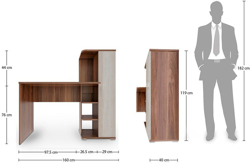 Forzza wesley engineered store wood study table