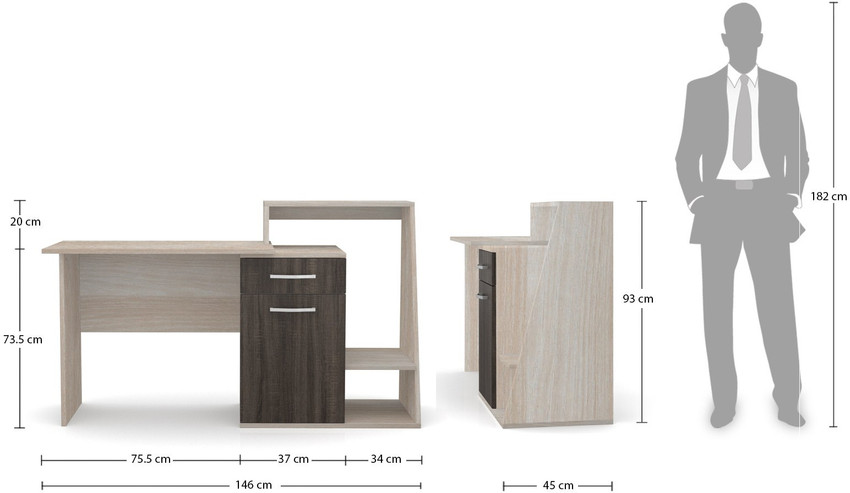 Wesley study table in sale white by forzza