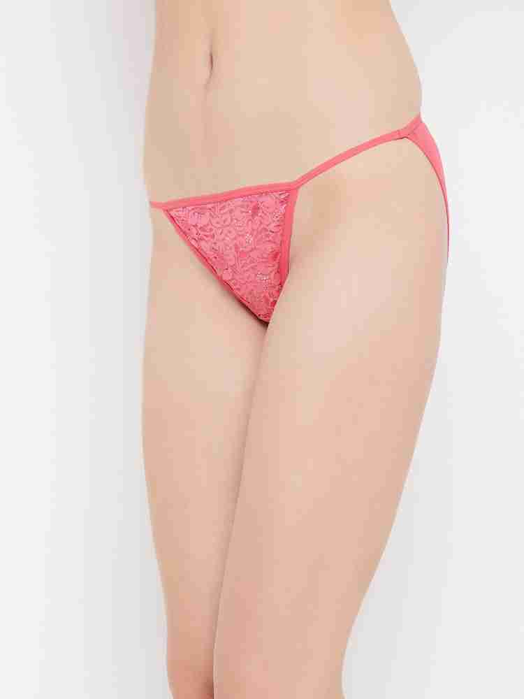 Clovia Women Bikini Pink Panty - Buy Clovia Women Bikini Pink