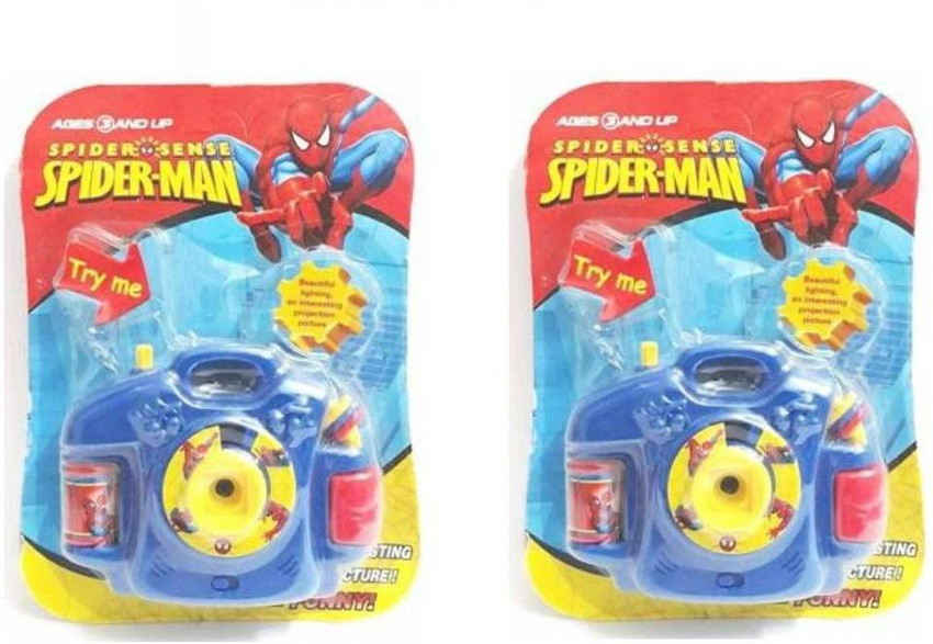 Mt hub Projector Camera Projects 8 Images of Spiderman toy Blue