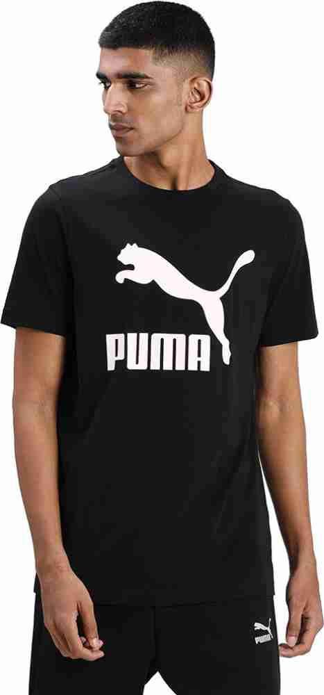 PUMA Solid Men Round Neck Black T-Shirt - Buy Solid Men Round Neck Black Online at Best Prices in India | Flipkart.com