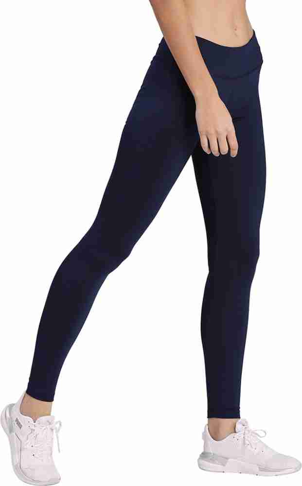 Puma Solid Navy Blue Leggings Size S - 63% off