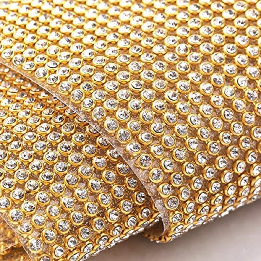 8 Rows Bling on a Roll, 3mm x 2-Yard, Gold