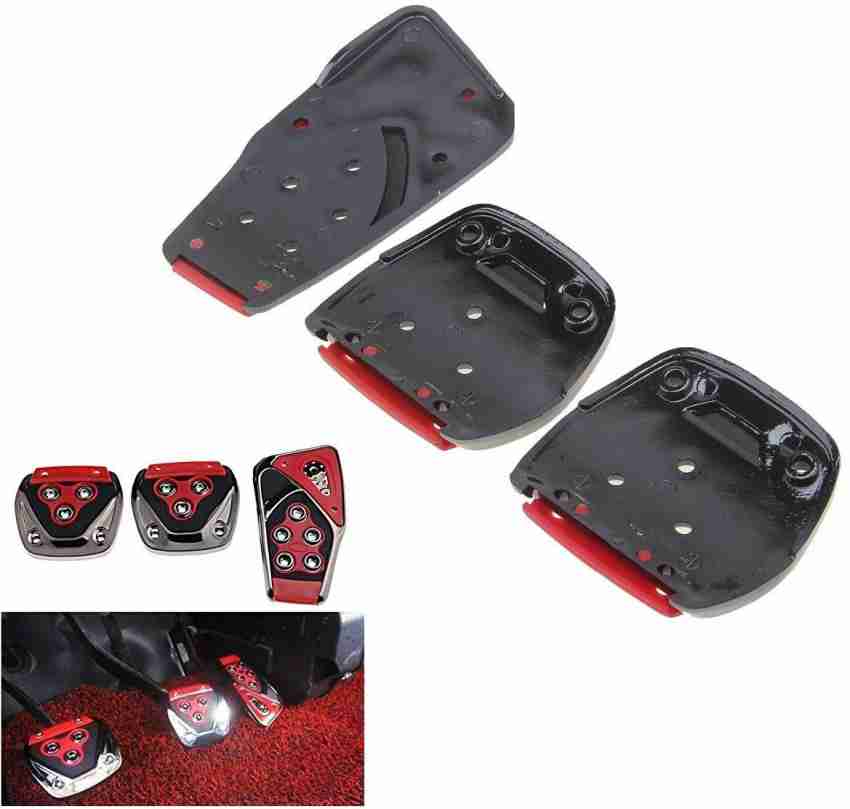 Qiisx 3 Pcs Non-Slip Manual Car Pedals kit Pad Covers Set