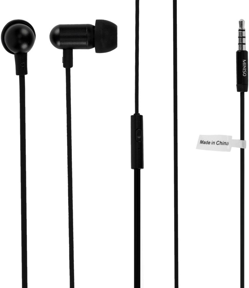 MINISO Capsule Metal in ear Headphones Black Model No. GE 12