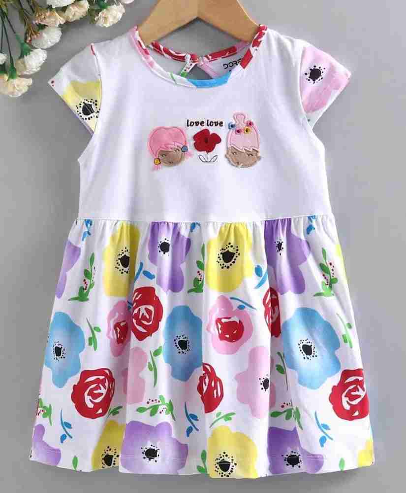 DoreMe Indi Baby Girls Midi Knee Length Casual Dress Price in India Buy DoreMe Indi Baby Girls Midi Knee Length Casual Dress online at Flipkart
