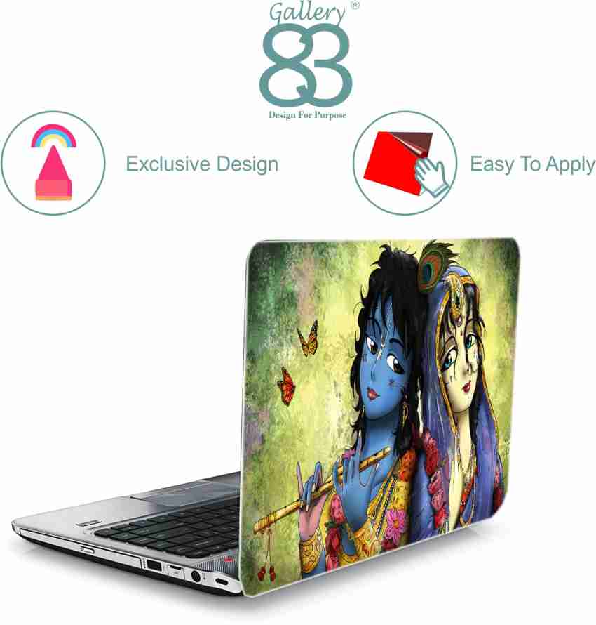 Laptop Folie mit Radha Krishna im Wald von GundicaArt