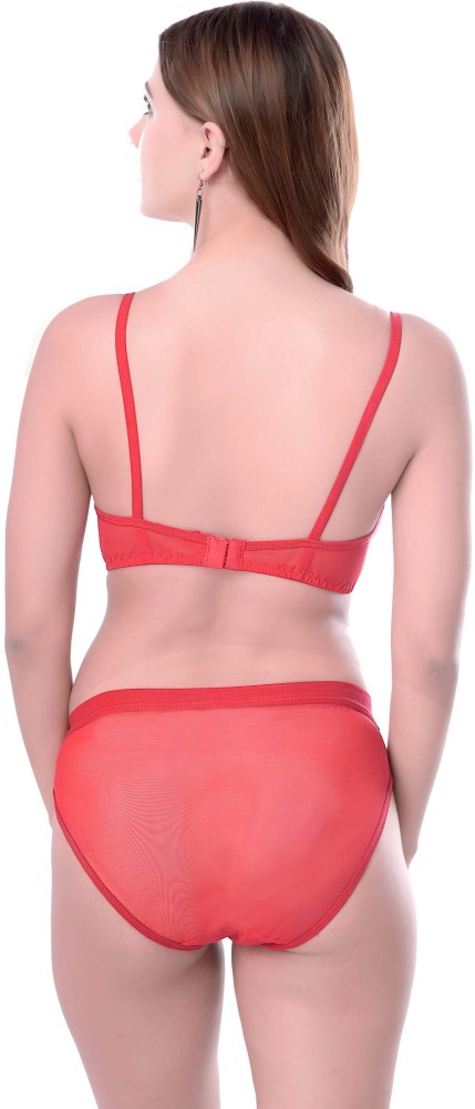 Red Cotton Pink Bra Panty Set, Size: 32B at Rs 90/set in New Delhi