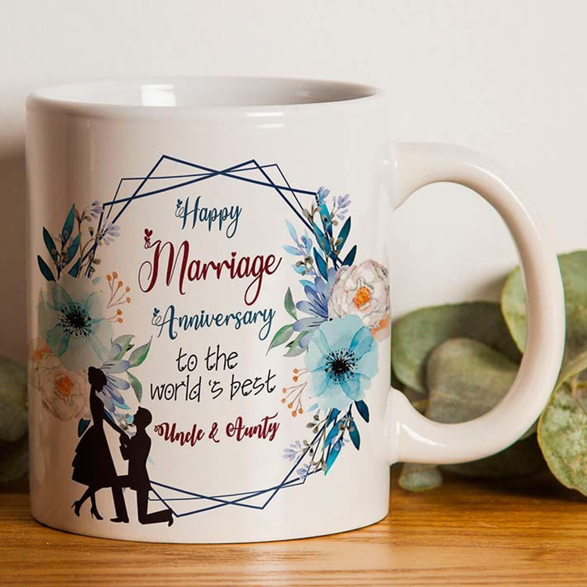 TrendoPrint Happy Anniversary Uncle Aunty Ideal And Sweet Gift For