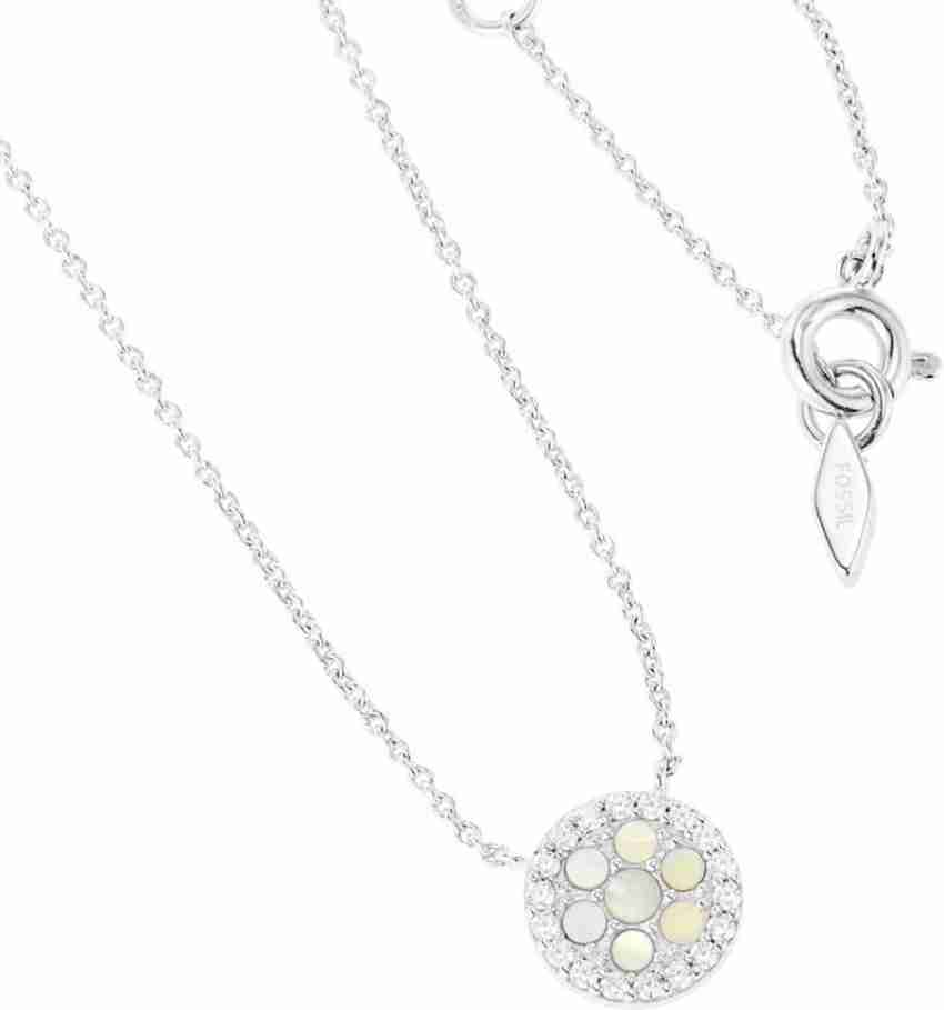 FOSSIL Sterling Silver Cubic Zirconia Sterling Silver Plated