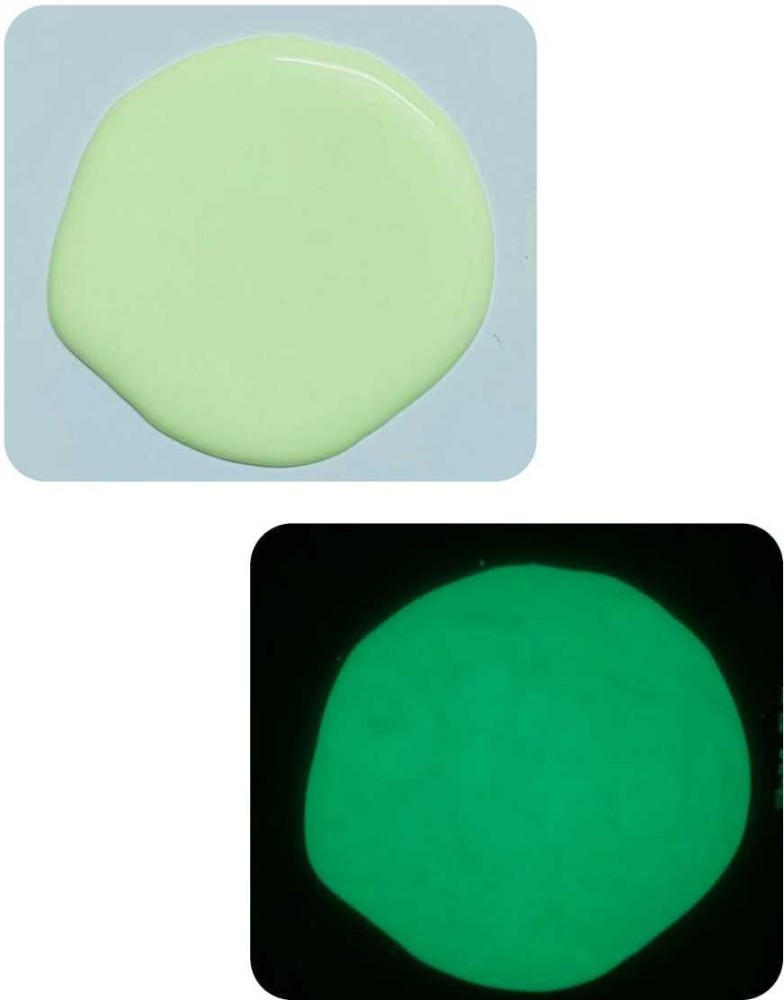 Glow Cubed Pintura al óleo profesional Glow in The Dark Artist Pintura  luminiscente fosforescente autoluminosa (amarillo verde, 0.7 fl oz)
