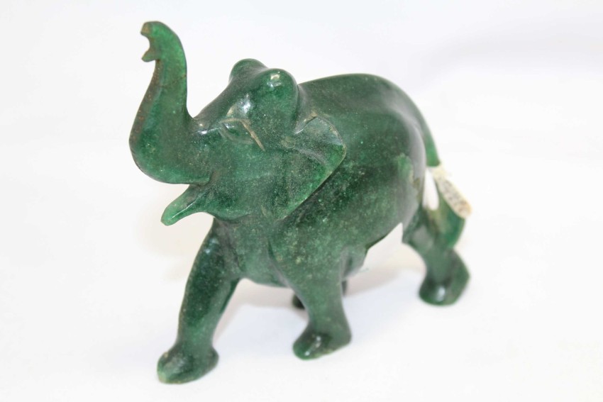 PH Artistic Figurine Handmade Carved Natural Green Jade Stone Elephant  Statue Home Décor E1 Decorative Showpiece - 9.6 cm Price in India - Buy PH  Artistic Figurine Handmade Carved Natural Green Jade
