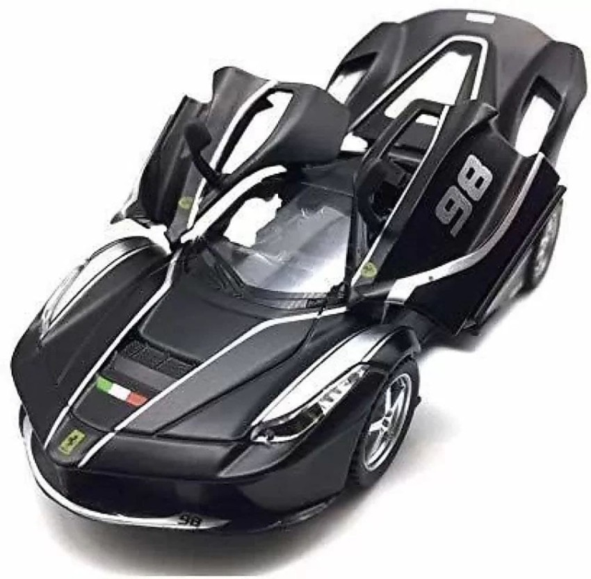 Diecast Toy Car Ferrari Sports Model Car,Zinc Alloy Simulation Casting  LaFerrari Pull Back Vehicles,1:32 Scale Supercar Toys with Lights and Sound  for