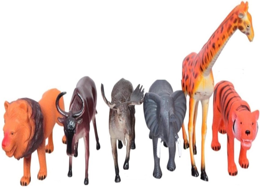 MON N MOL TOY WILD ANIMALS JUMBO SIZE (PACK OF 6) - WILD ANIMALS JUMBO SIZE  (PACK OF 6) . Buy ANIMALS toys in India. shop for MON N MOL TOY products