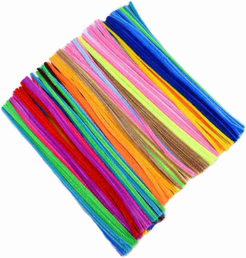 100 Pieces Pipe Cleaners 10 Colors Chenille Stems for DIY Art Creative  Crafts Decorations,Assorted Bright Colors (6 mm x 12 Inch)