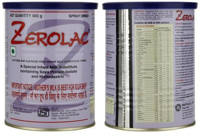 Zerolac outlet baby food