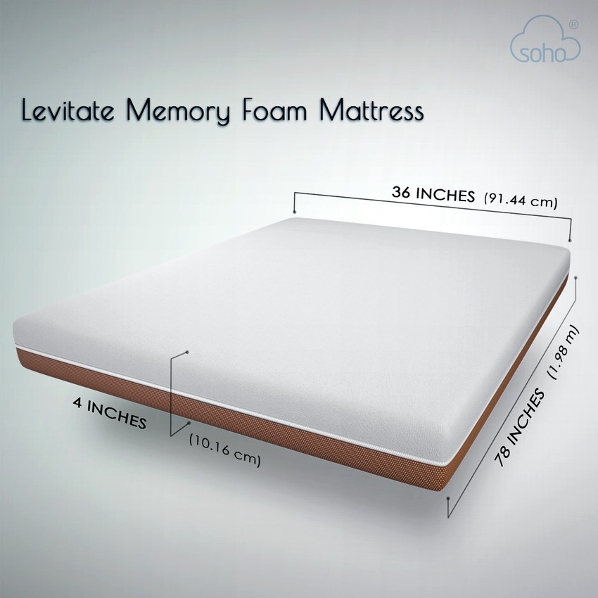 Soho Levitate Memory Foam 4 inch Single Memory Foam Mattress Price