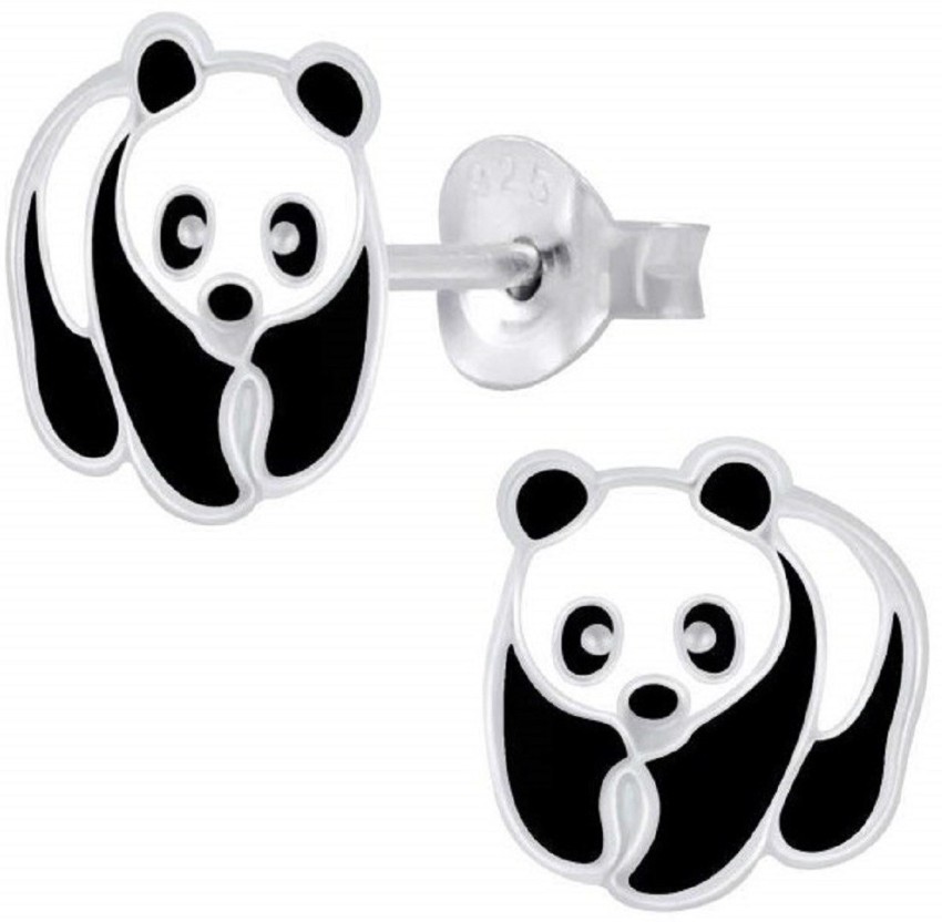 Buy Boma Jewelry Sterling Silver Panda Bear Stud Earrings at Amazonin