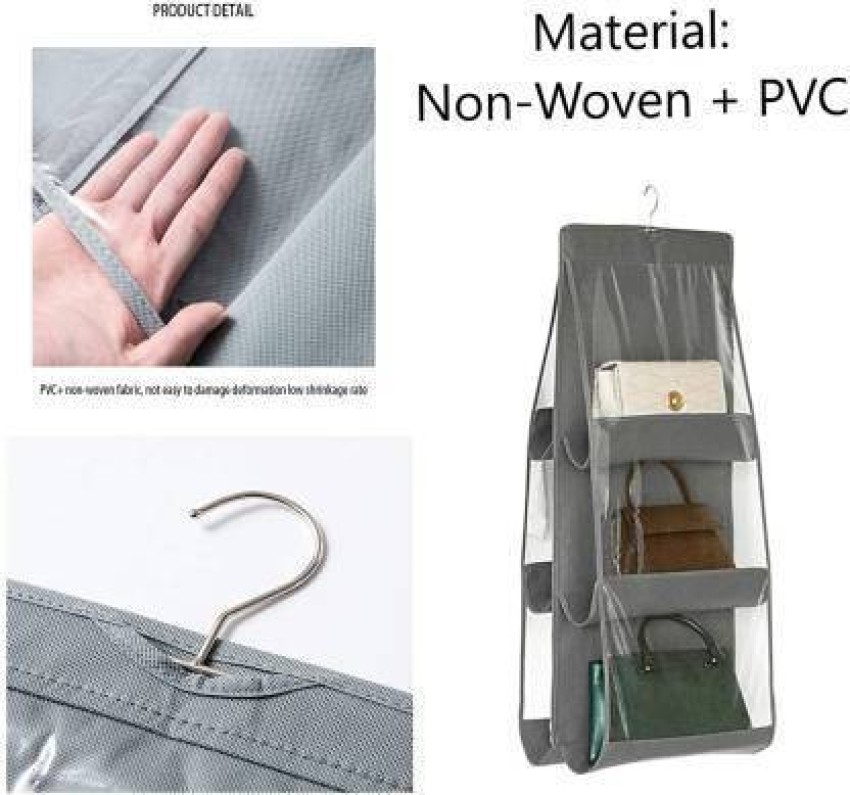 Hanging Handbag Organizer Dust-Proof Storage Holder Bag Wardrobe Closet for  Purse Clutch with 8 Larger Pockets