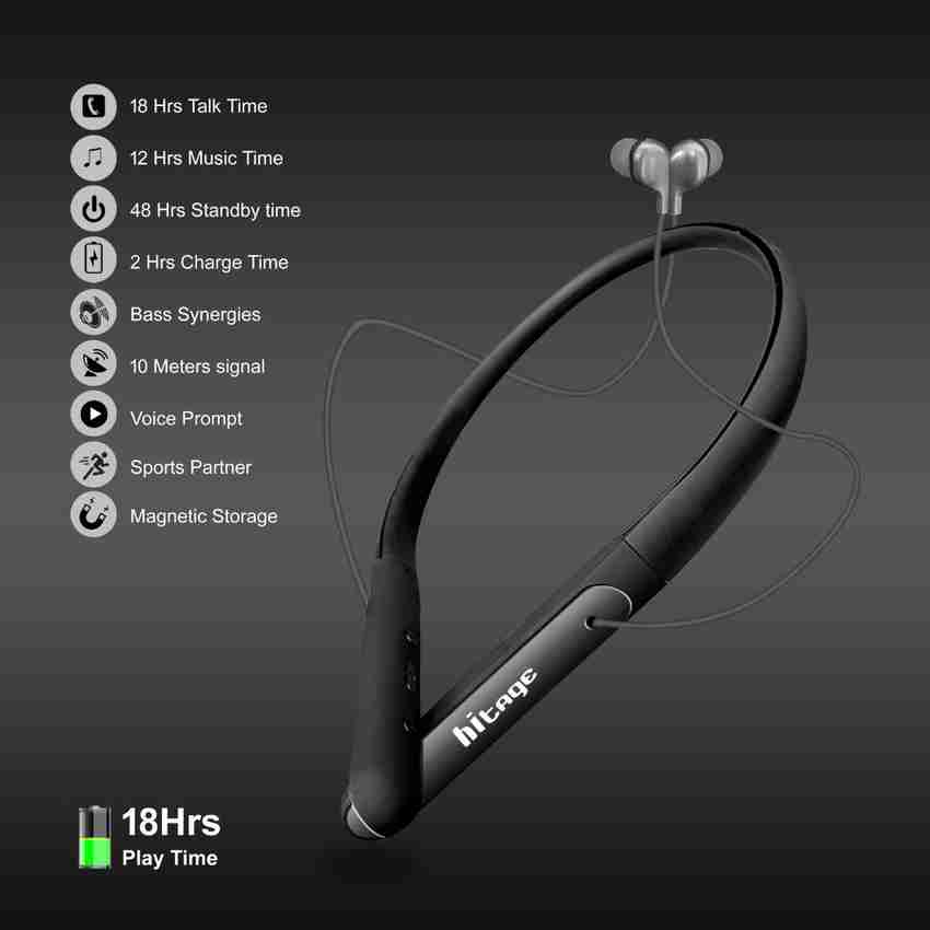 Hitage NBT 5768 SPORT Magnetic LONG BATTERY BACKUP Premium LOOK Bluetooth Headset