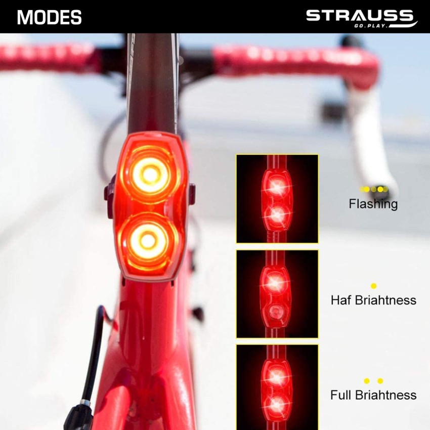 Strauss Dual Led Bicycle Rear Tail Light Cycle Light Cycle