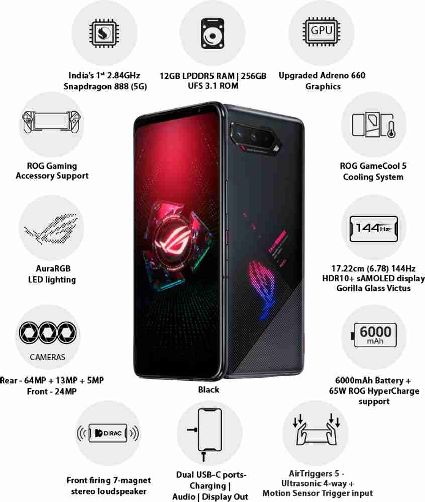 ASUS ROG Phone 5 ( 256 GB Storage, 12 GB RAM ) Online at Best 