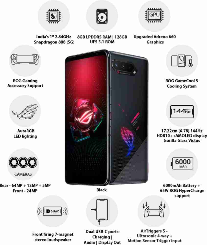 Asus Rog Phone 5 ( 128 Gb Storage, 8 Gb Ram ) Online At Best Price On  Flipkart.Com