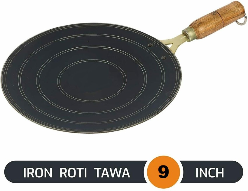 10.75 inch Indian Roti Iron Tawa Taper Border Pan For Chapati