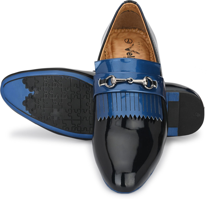 Royal blue patent leather shoes discount