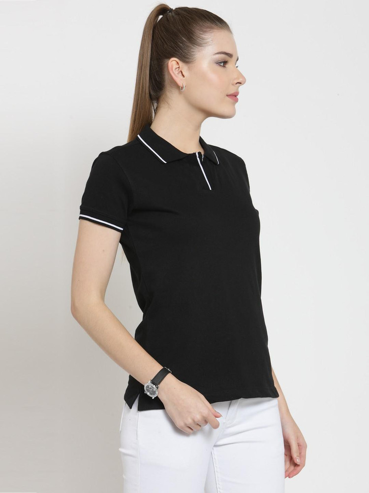 ladies black polo shirts