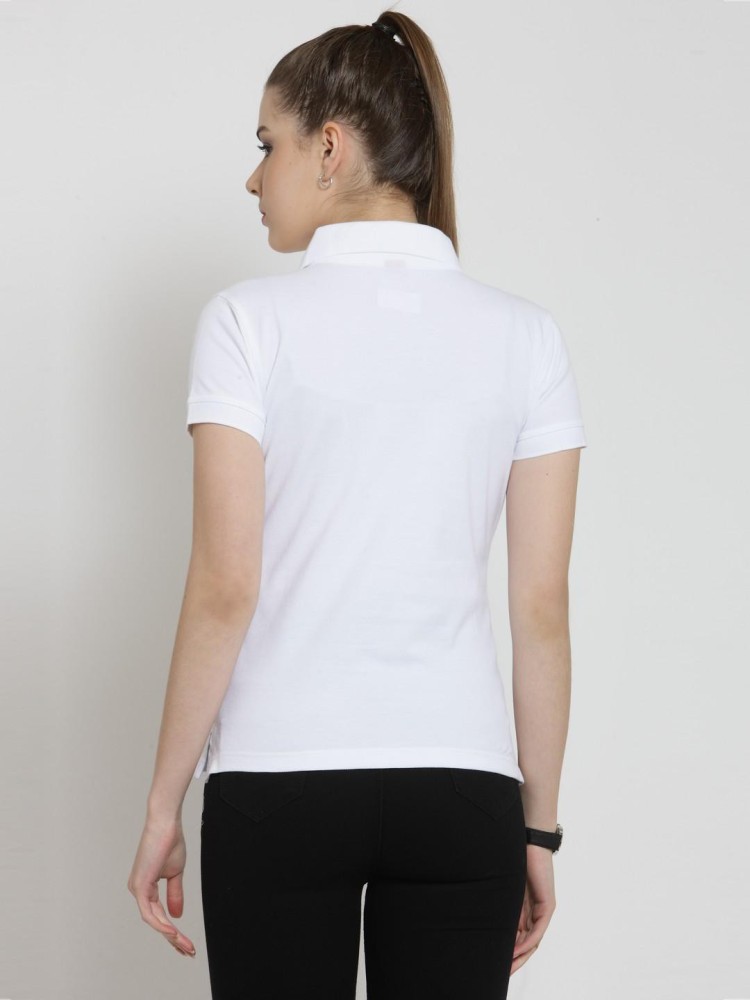 White polo t deals shirt women's