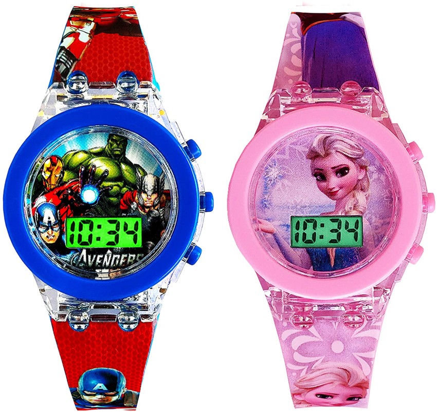 Time Up Kids Watch 3 8 Years Glowing Combo 2 Kids Watches Digital