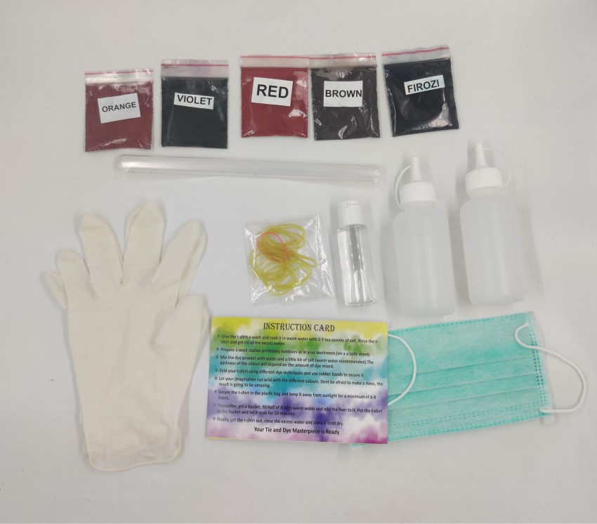 FRKB 5 Colors Tie-Dye Kits for Clothes Pattern - 5 Colors Tie-Dye Kits for  Clothes Pattern . shop for FRKB products in India.